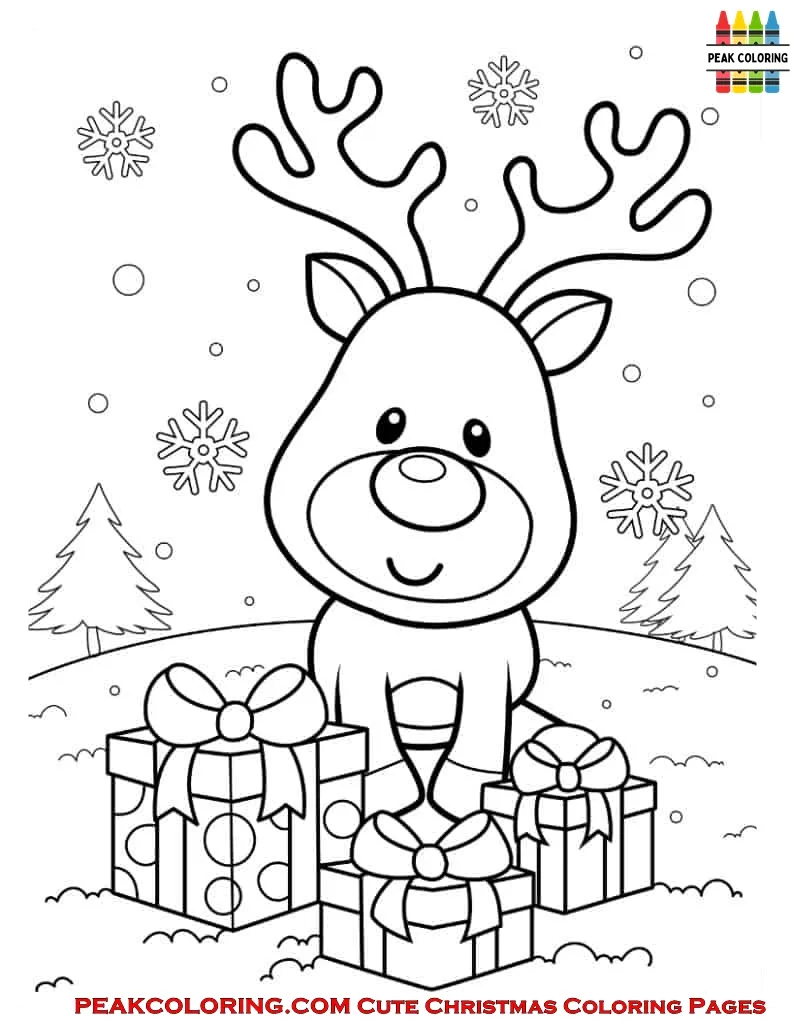 Cute Christmas Coloring Pages - Free Printable Kawaii **2025 