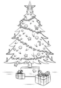 christmas tree coloring page