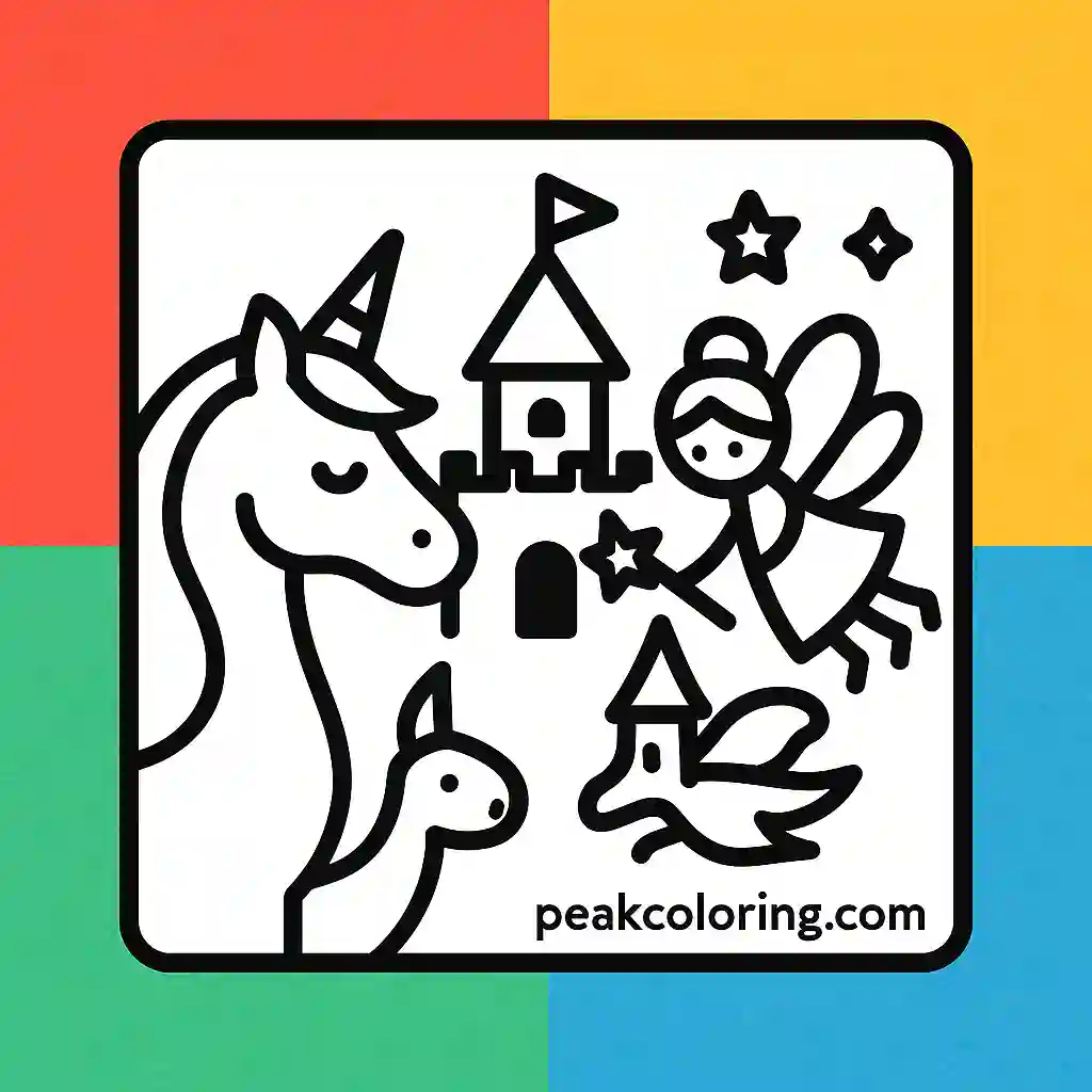 fantasy coloring pages logo