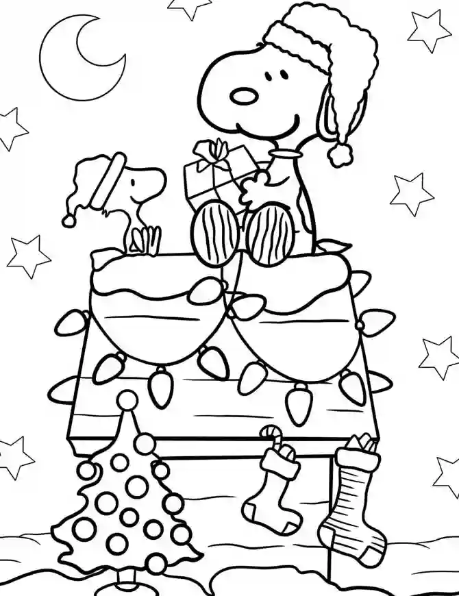 Snoopy Christmas Coloring Pages Printable & Free 