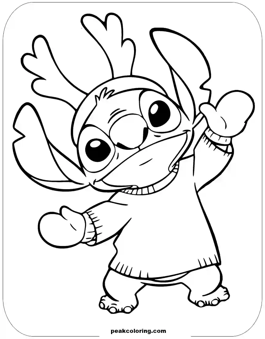 Stitch Christmas Coloring Pages Free Printable PDF **2025 